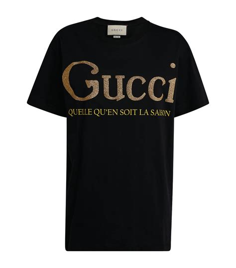 womans gucci tshirt|women Gucci slogan t shirt.